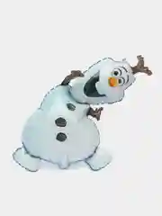 Белый воздушный шар "Cнеговик"