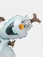 Белый воздушный шар "Cнеговик"