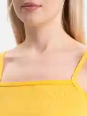 Желтый топ однотонный