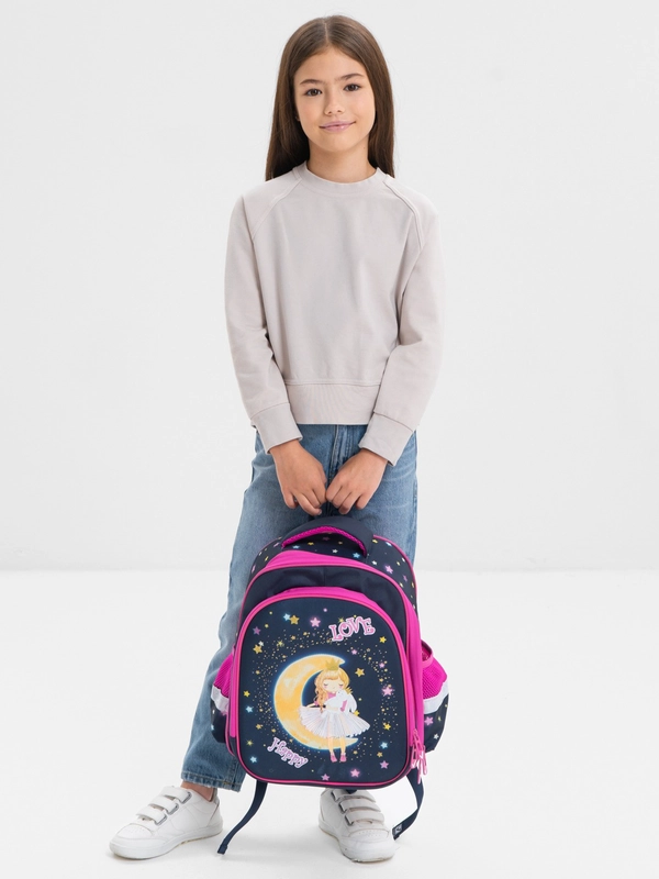 Рюкзак школьный для девочки Brauberg Kids Standard, 2 отделения, Moon girl, 271387