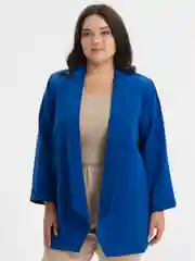 Лазурный пиджак женский, большие размеры