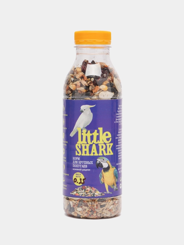 Корм для крупных попугаев и декоративных птиц Little Shark "Основной рацион", 350 г