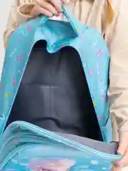 Голубой школьный рюкзак, с пеналом для девочек