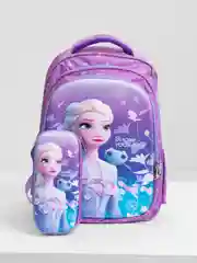 Фиолетовый школьный рюкзак, с пеналом для девочек