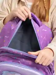 Фиолетовый школьный рюкзак, с пеналом для девочек