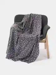 Серебряный плед из флиса, 150 х 130 см, подарок на новый год