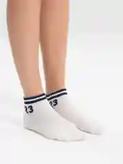 Синий носки белые с цифрами