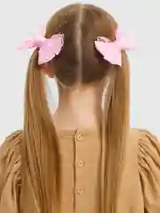 Розовый бант для волос, на зажиме, школьные банты