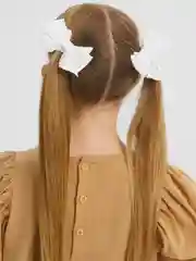 Белый бантики на резинке / Школьные банты