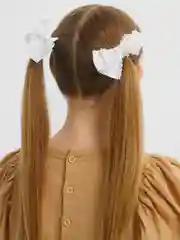 Белый бантики на резинке / Школьные банты