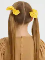 Желтый бантики на резинке / Школьные банты