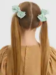 Мятный бантики на резинке / Школьные банты