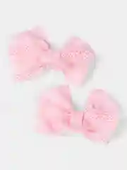 Розовый бантики на резинке / Школьные банты