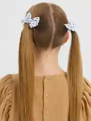Белый бантики на резинке