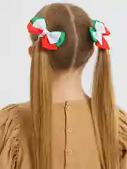 Зеленый бантики на резинке