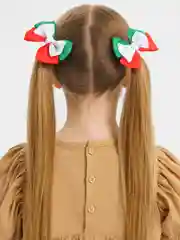 Зеленый бантики на резинке