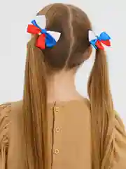 Синий бантики на резинке