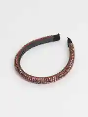 Багровый ободок со стразами