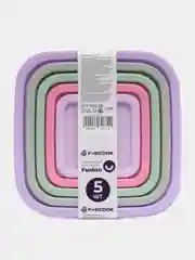 Набор емкостей для СВЧ и заморозки продуктов, 5 штук