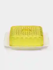 Светло-жёлтый масленка "Мозаика", для хранения масла и сервировки стола