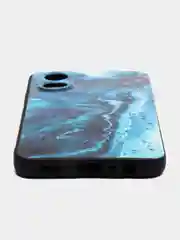 Сиреневый силиконовый чехол для OPPO A17 / A17K, с принтом, с рисунком, Оппо А17 / 17К