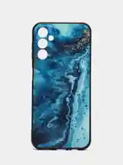 Тёмно-бирюзовый силиконовый чехол для Samsung Galaxy A14, с принтом, с рисунком, Самсунг Галаси А14