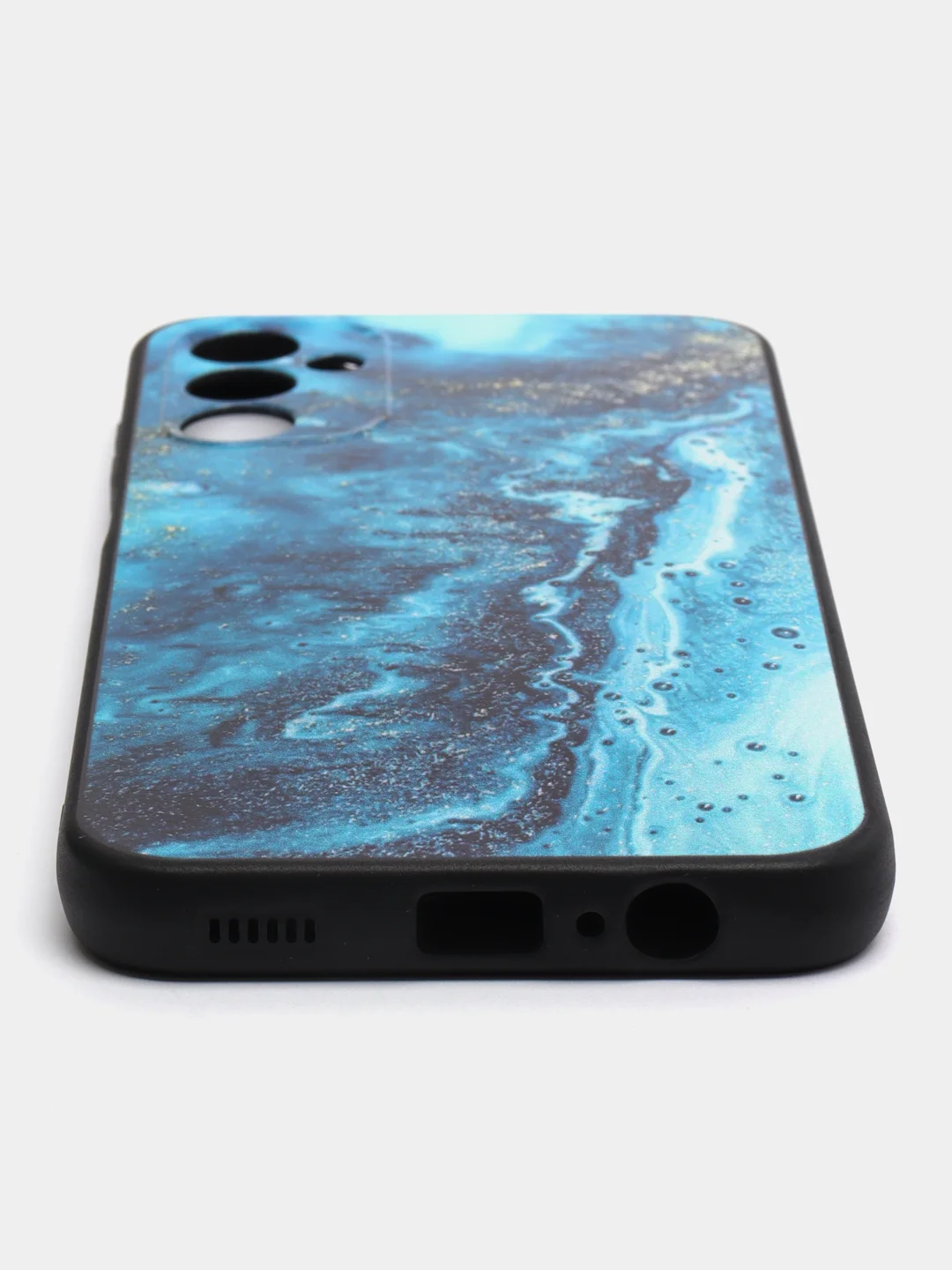 Тёмно-бирюзовый силиконовый чехол для Samsung Galaxy A14, с принтом, с рисунком, Самсунг Галаси А14