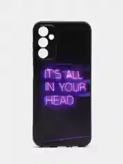 Серый силиконовый чехол для Samsung Galaxy A14, с принтом, с рисунком, Самсунг Галаси А14