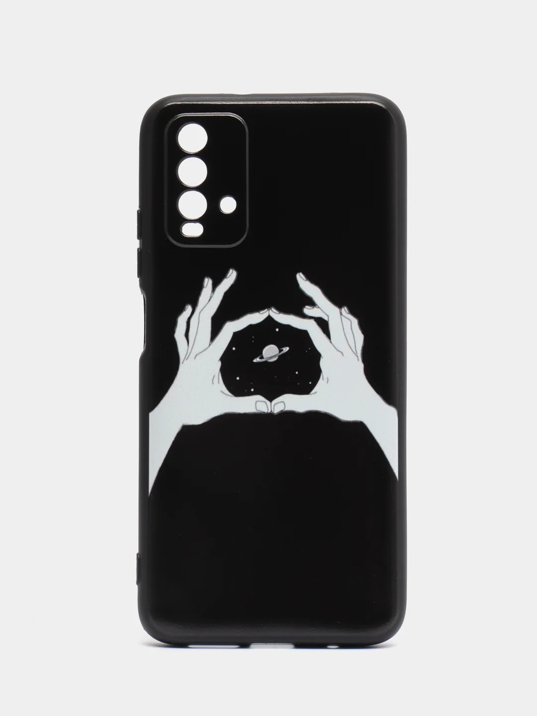 Пастельно-коралловый силиконовый чехол для Xiaomi Redmi 9T (Сяоми Редми 9Т), с принтом, с рисунком