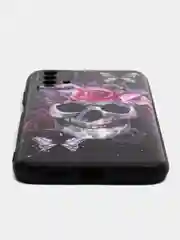 Тёмно-бордовый силиконовый чехол для Xiaomi Redmi 9T (Сяоми Редми 9Т), с принтом, с рисунком