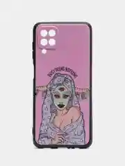 Приглушённый хаки силиконовый чехол для Samsung Galaxy A12 / M12, с принтом, с рисунком (Самсунг А12 / М12)