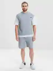 Серый костюм: шорты, футболка, oversize