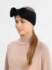 Повязка вязаная, с бантом