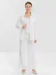 Белый костюм-тройка женский, летний