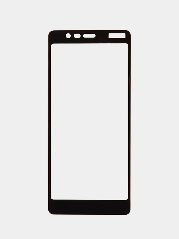 Защитное стекло для Nokia 5.1 с черной рамкой