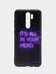 Серый силиконовый чехол для Xiaomi Redmi Note 8 Pro, с принтом, с рисунком (Редми Ноут 8 Про)