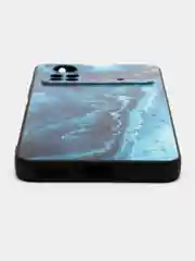Тёмно-бирюзовый силиконовый чехол для POCO X4 Pro 5G, с принтом, с рисунком (Поко Х4 Про 5г)