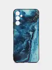 Тёмно-бирюзовый силиконовый чехол для Samsung Galaxy A34, с принтом, с рисунком, Самсунг Галакси А34