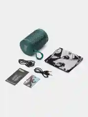 Зеленый портативная беспроводная колонка More Choice BS23, Bluetooth колонка с подсветкой