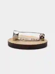 Аметистовый значок деревянный