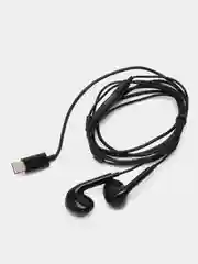 Черный проводные наушники вкладыши Type-C 1.2 м hoco M101 Max Crysstal grace