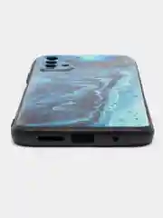 Тёмно-бирюзовый силиконовый чехол для Xiaomi Redmi 9T (Сяоми Редми 9Т), с принтом, с рисунком