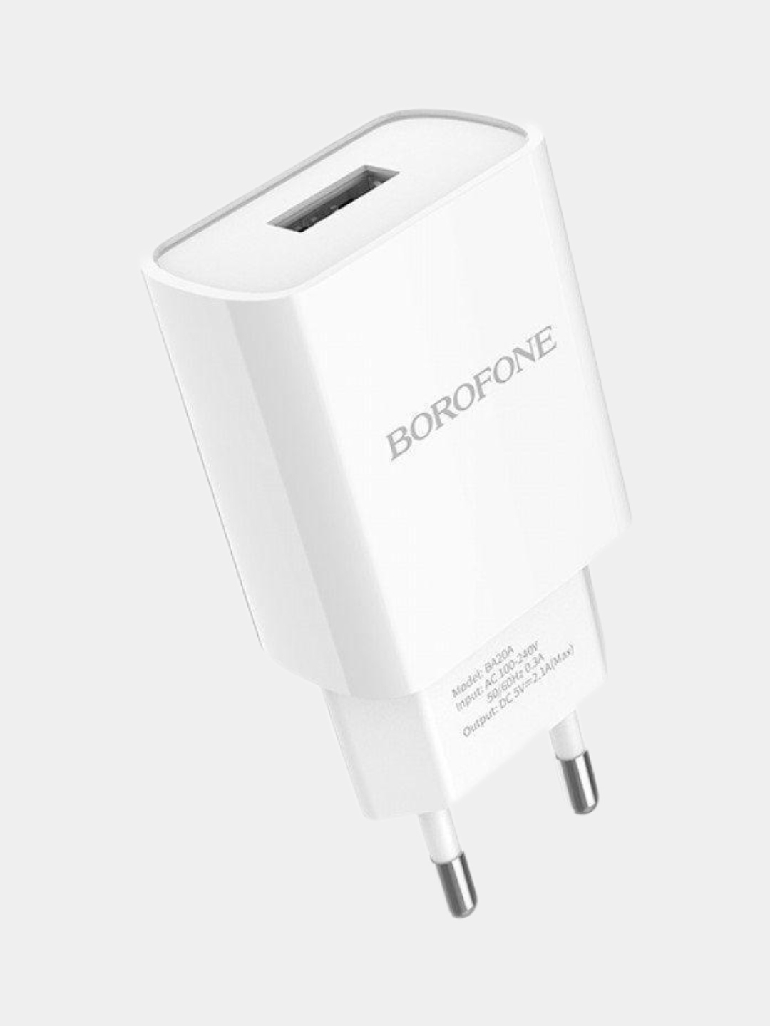 Сетевое зарядное устройство Borofone BA20A 1xUSB до 2.1А блок питания  заряда для смартфона купить по цене 299 ₽ в интернет-магазине Магнит Маркет