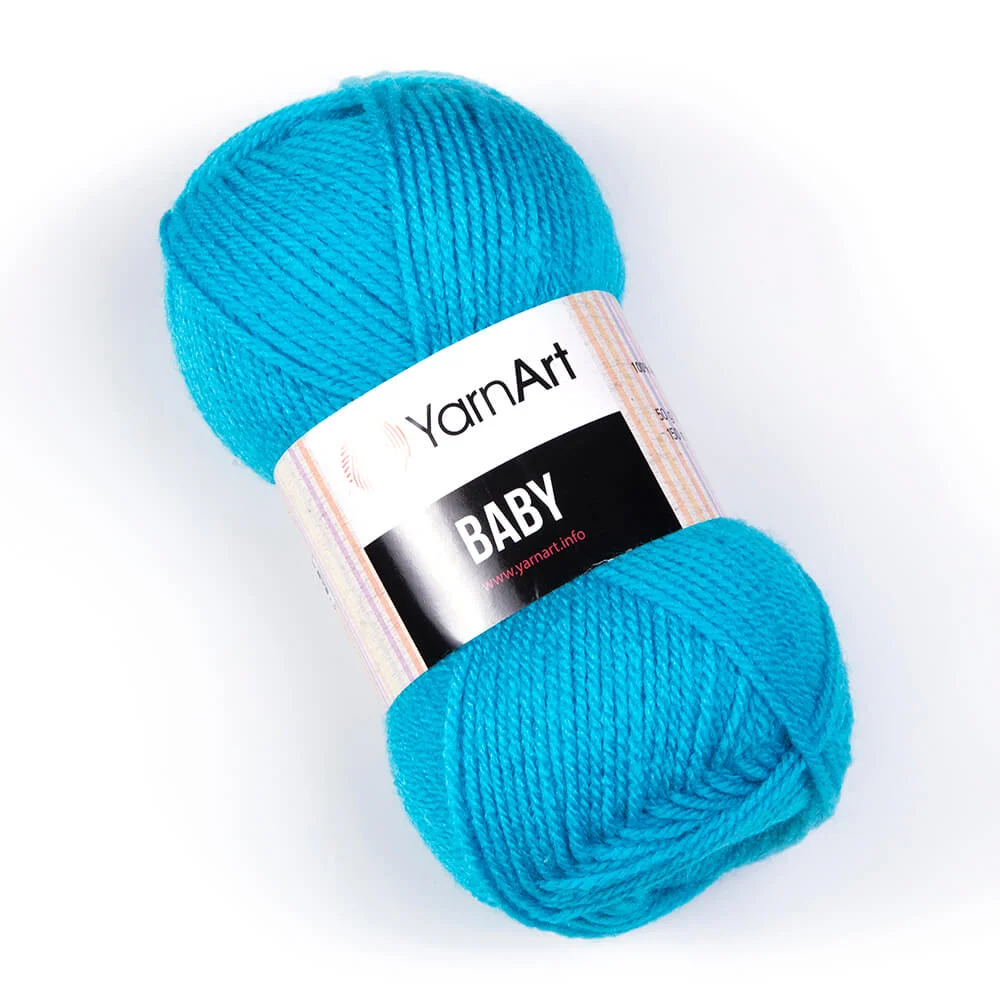 Лазурный пряжа YarnArt Baby, 1-5 штук, акрил, 50 г, 150 м