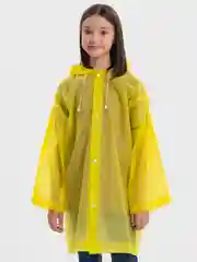 Желтый дождевик детский, с капюшоном, для мальчика и девочки