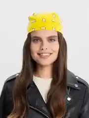 Лимонный бандана с принтом