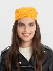 Желтый бандана с принтом