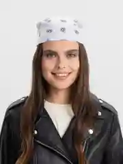 Белый бандана с принтом
