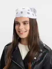 Белый бандана с принтом