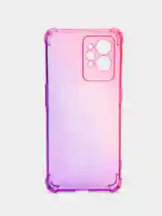 Розовый чехол для Realme GT 2 Pro противоударный силиконовый BROSCORP прозрачный с защитой углов